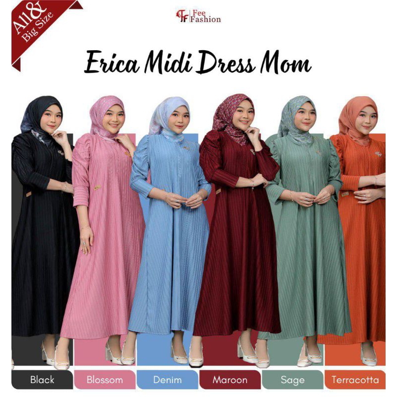 Midi dress by fee fashion/midi fee fashion/midi murah/midi kekinian