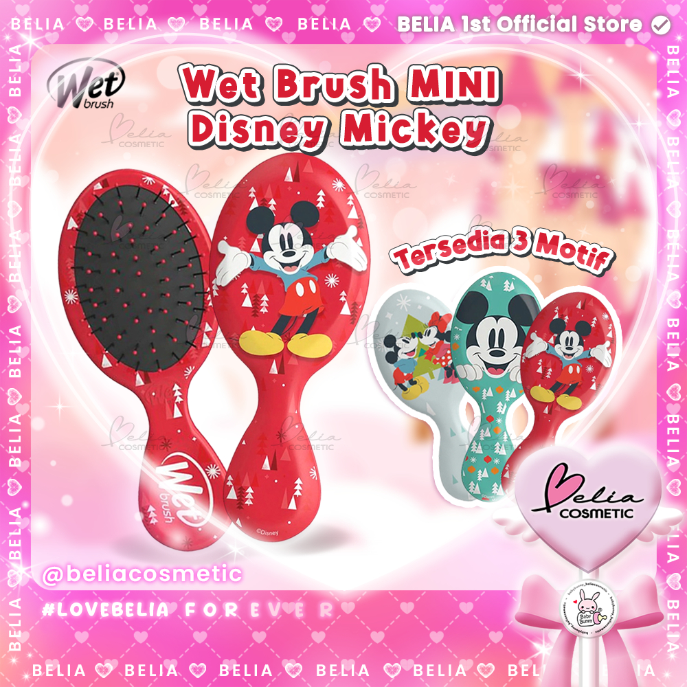 ❤ BELIA ❤ WET BRUSH MINI Disney Mickey&Minnie | Sisir Rambut Mini Premium | Limited Edition