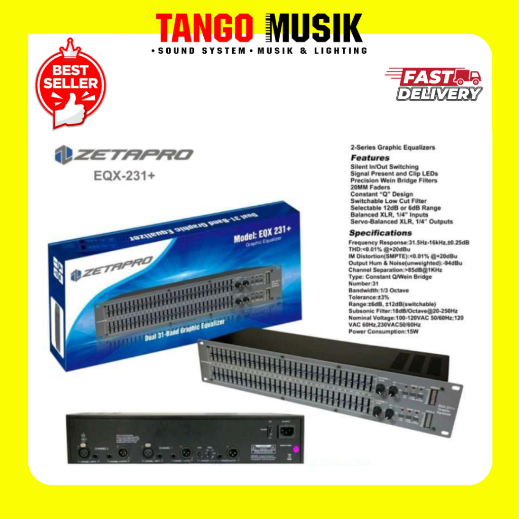 EQUALIZER ZETA PRO EQX 231 BAND ORIGINAL / Equalizer ZETAPRO EQX 231+ Sub 2Graphic / EQUALIZER DBX E