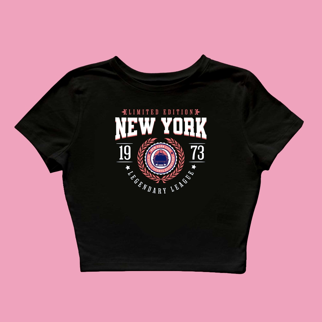 Baby Tee New York Legendary League Y2k Style Crop Tee