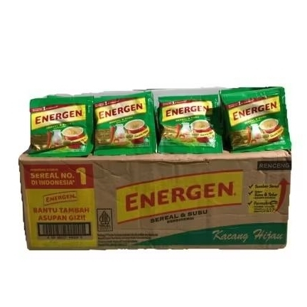

Energen Susu Sereal Rasa Kacang Hijau (1 Karton isi 16 Renceng )