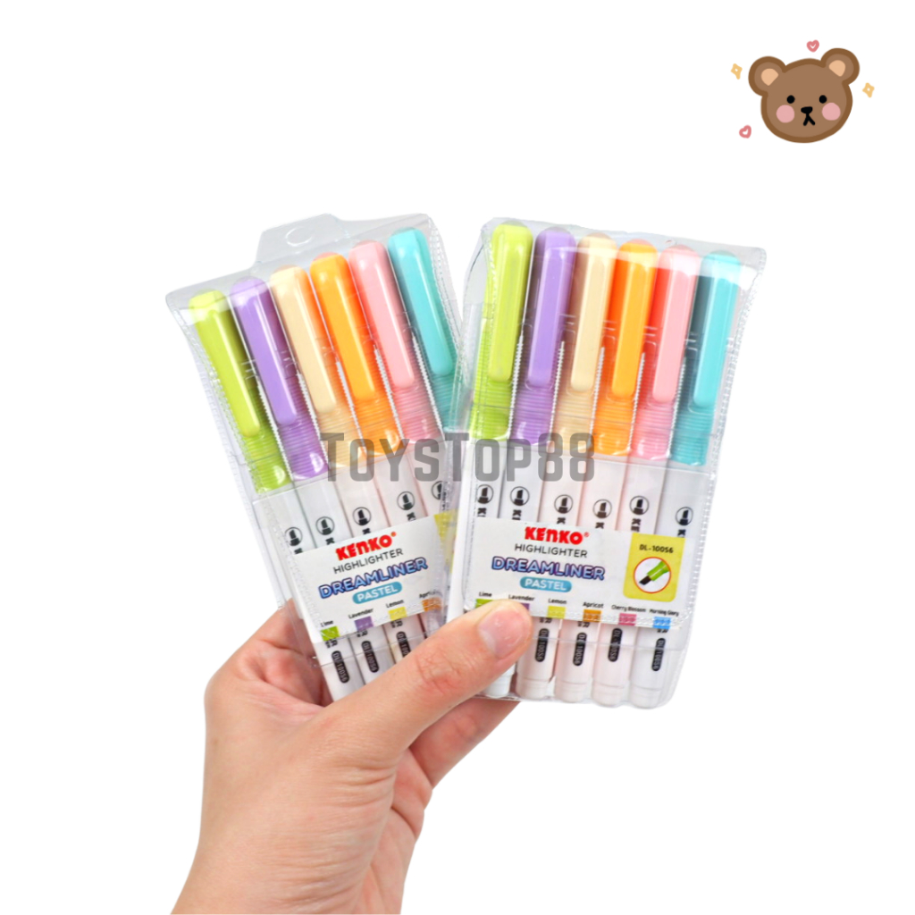 

Highlighter Kenko Dreamliner DL-100S6 Warna Pastel isi 6 pcs [PER SET]