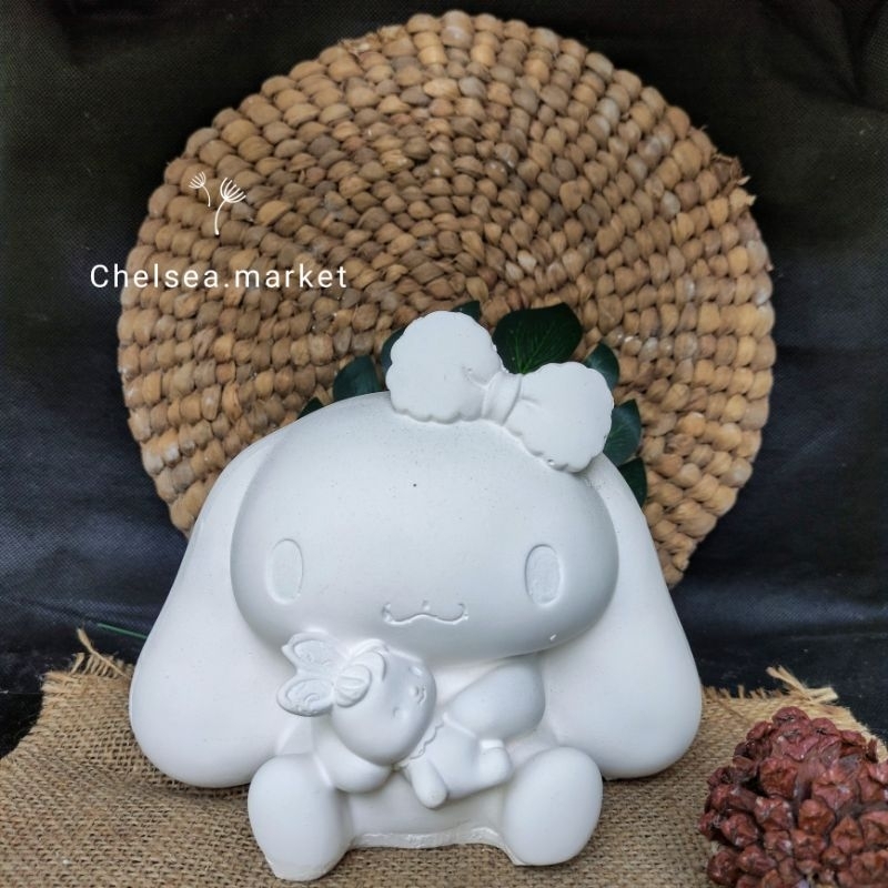 patung lukis gypsum celengan cinnamorol 3D