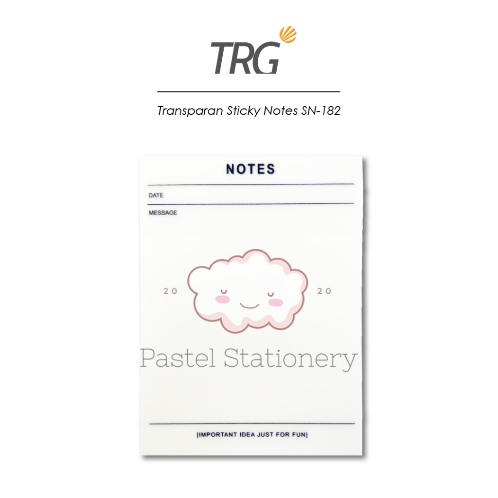 

TRG Basic Pattern Transparant Paper Memopad SN-182 - Kertas Memo Tempel Transparan Sticky Notes TRG