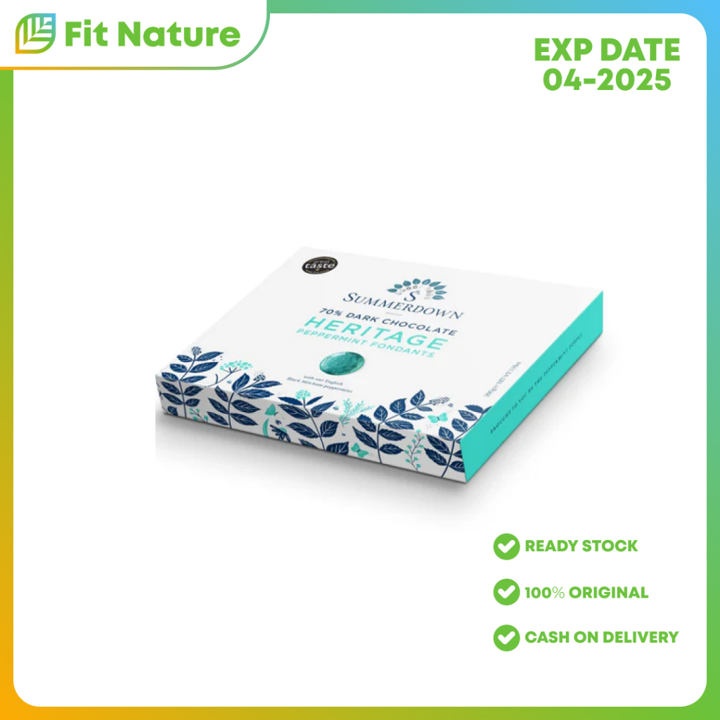 

Coklat Cokelat Premium Summerdown Dark Chocolate 70% Heritage Peppermint Fondants 200g - Tanpa Pengawet dan Perasa Buatan