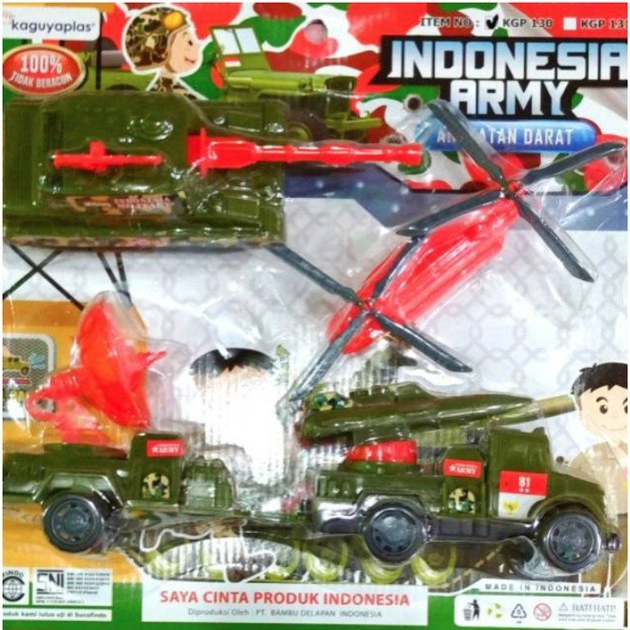 Mainan tentara angkatan darat indonesia army KGP 130/ 131 Kaguyaplas plastik Tank