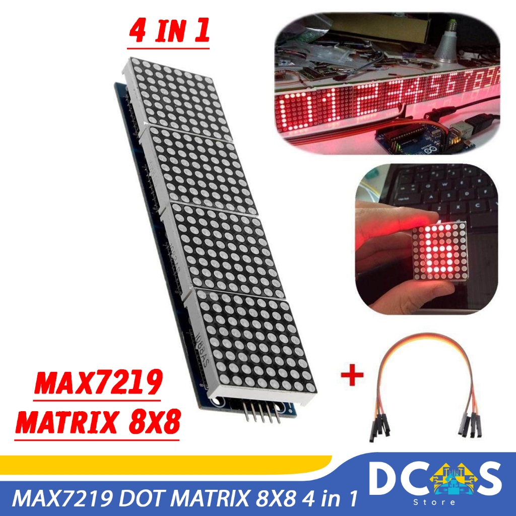 MAX7219 LED DOT MATRIX MODULE 8x8 4-IN-1 32X8 RUNNING TEXT DISPLAY