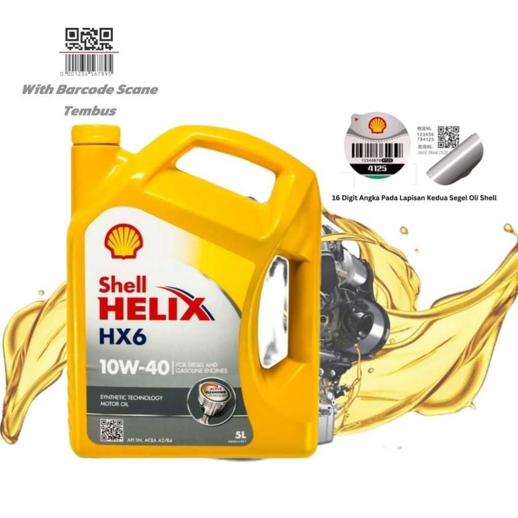 SHELL HX6 HX-6 10W-40 10W40 Liter Original 100%