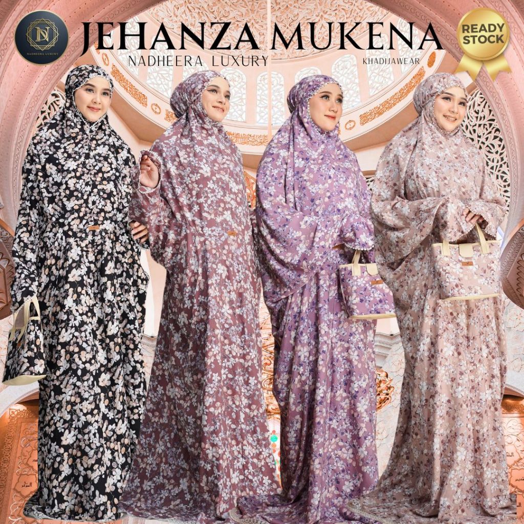 [BISA COD] JEHANZA MUKENA NADHEERA LUXURY mukenah terusan set nadhera nadeera jeenaza jeehanza sp