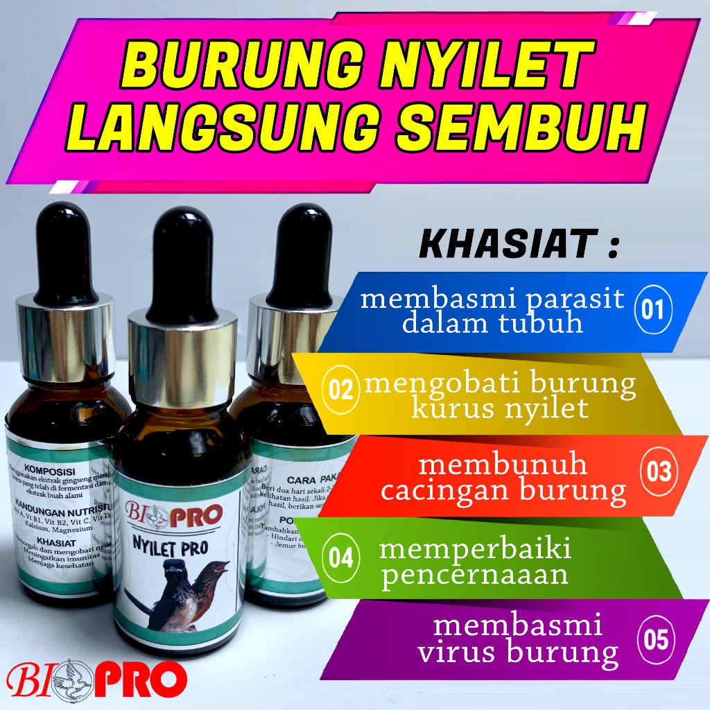 VITAMIN BURUNG NYILET BIOPRO NYILET PRO UNTUK SEMUA JENIS BURUNG