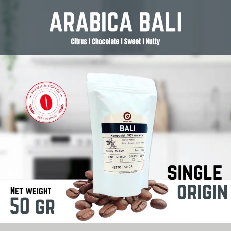 

AROMAYA Kopi Arabika Bali Arabica Coffee 50 gram