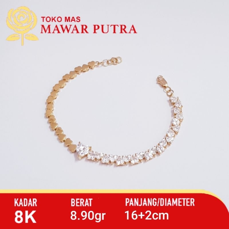 Gelang rantai Elegant gold Love series Ayu Gold 8K 375