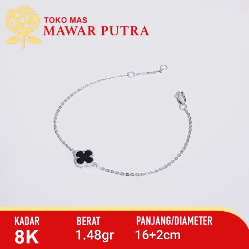 Gelang Vancleef white gold by Ayu gold 8K 375