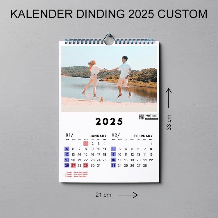 

Kalender Dinding Custom/ Kalender Gantung 2025 Lengkap dengan libur nasional #KLDC02