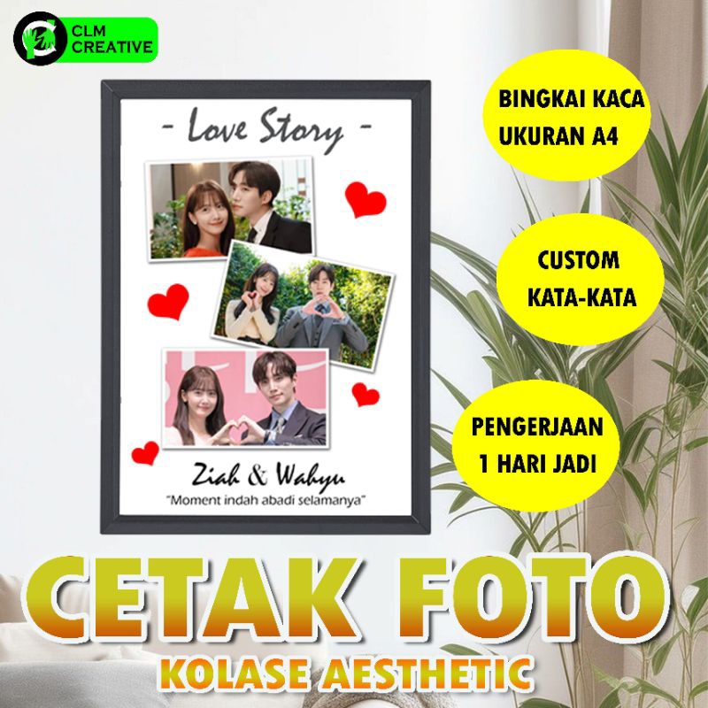 KADO BINGKAI MOZAIK FOTO KOLASE FOTO CUSTOM KADO FOTO UNIK PERNIKAHAN ULANGTAHUN WISUDA ANNIVERSARY 