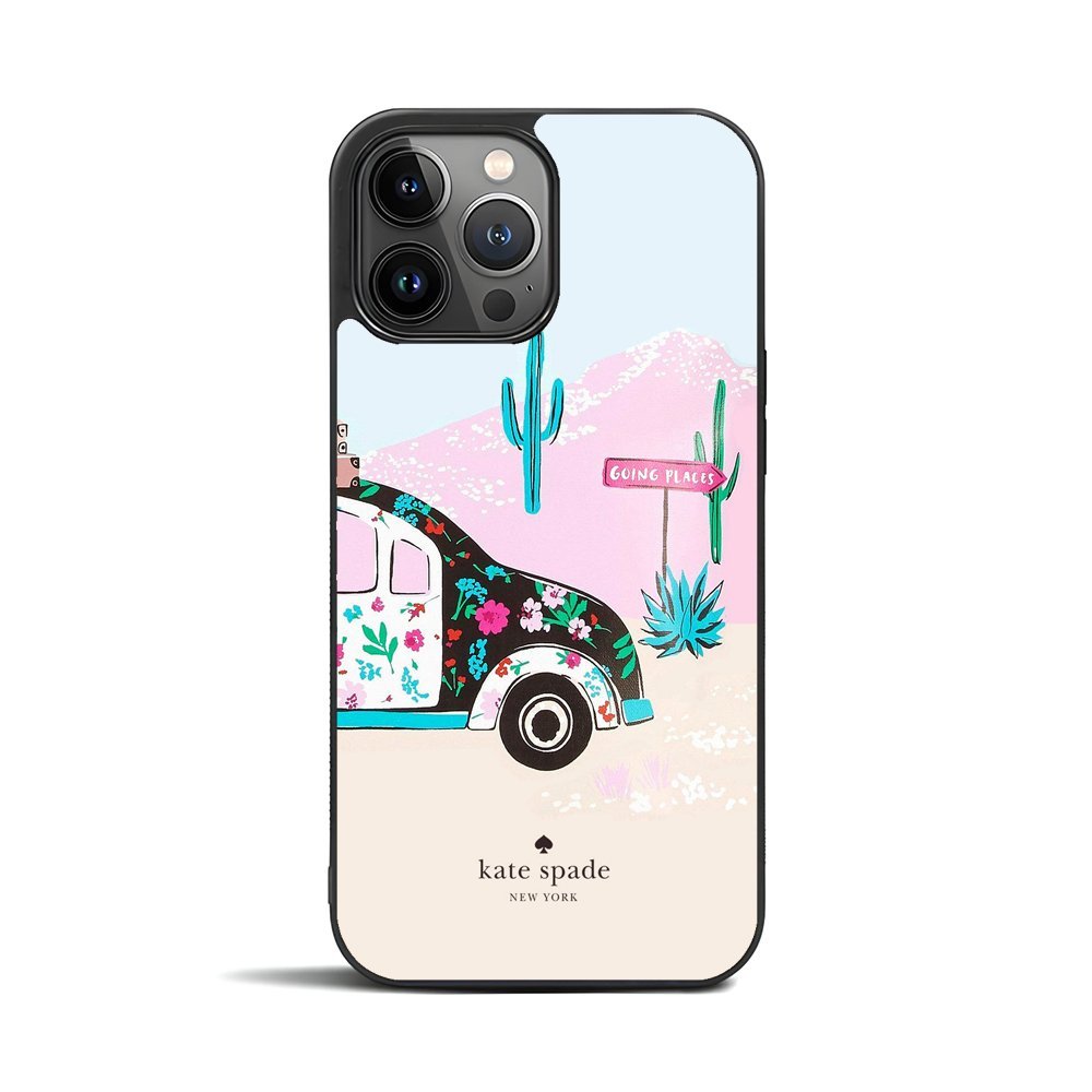 CASING iPhone 5 6 7 8 SE X XR XS 11 12 13 14 15 16 Pro Max Mini Plus CASE kate spade car