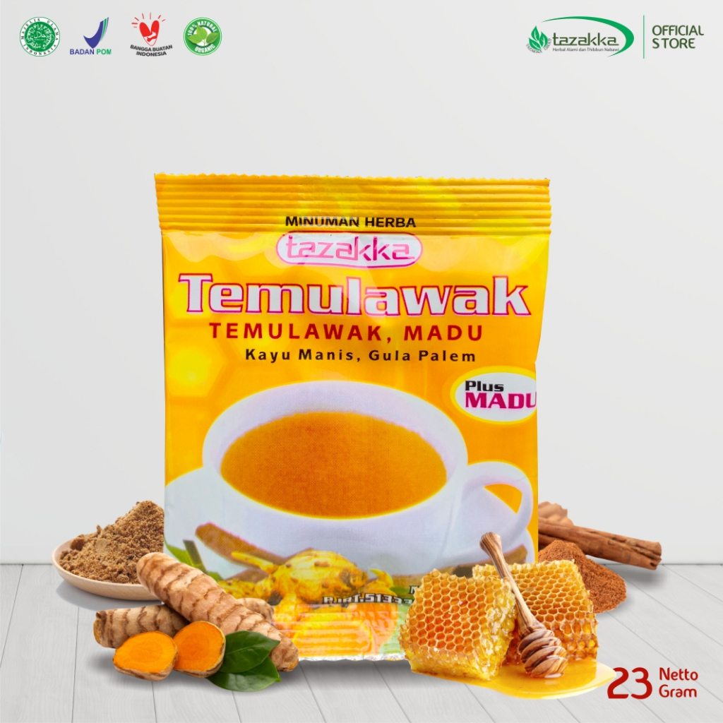 

Minuman Sachet Instan Temulawak Plus Madu 6in1 Membantu Pengobatan Kanker Herbal Asli Tazakka