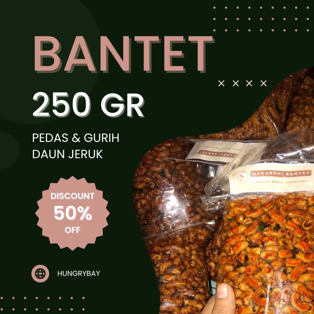 

Makaroni Besar 250gr Makroni Bantet 250 Gram Gurih Daun Jeruk Pedas Kencur Extra Asli Tasikmalaya