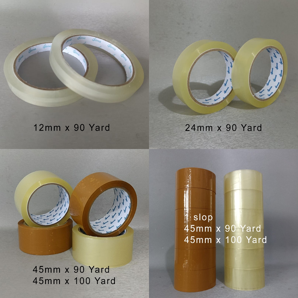 

Lakban Isolasi Tape Bening 12 PCS Packaging Olsop 12mm90Y - Alat Perekat Kualitas Tinggi