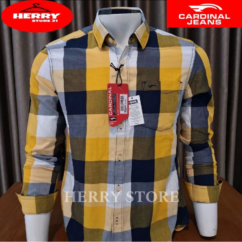 KEMEJA CARDINAL JEANS SLIMFIT PREMIUM QUALITY WARNA KUNING