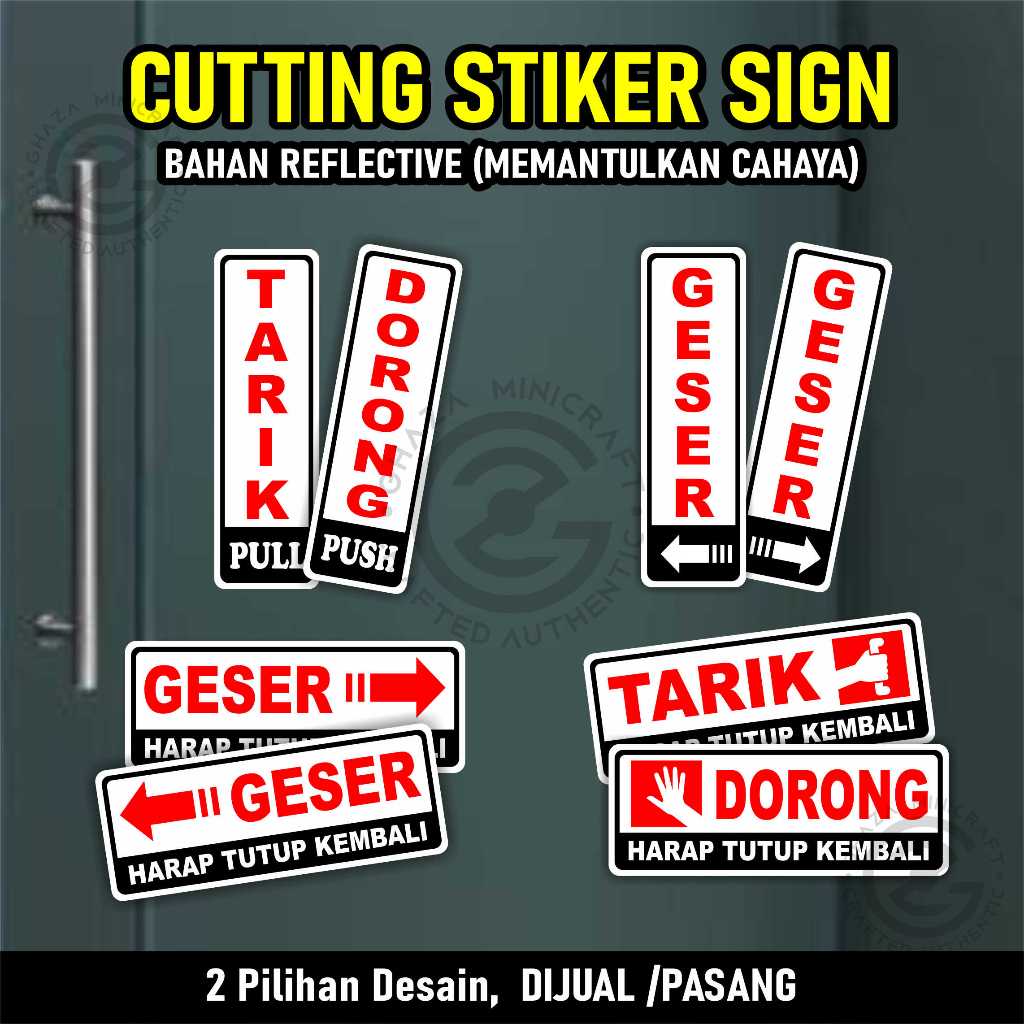 

STIKER SIGN Stiker Pintu Stiker Arah Stiker Tumpuk Reflective Stiker Fosfor Terlaris Cutting Stiker Menyala