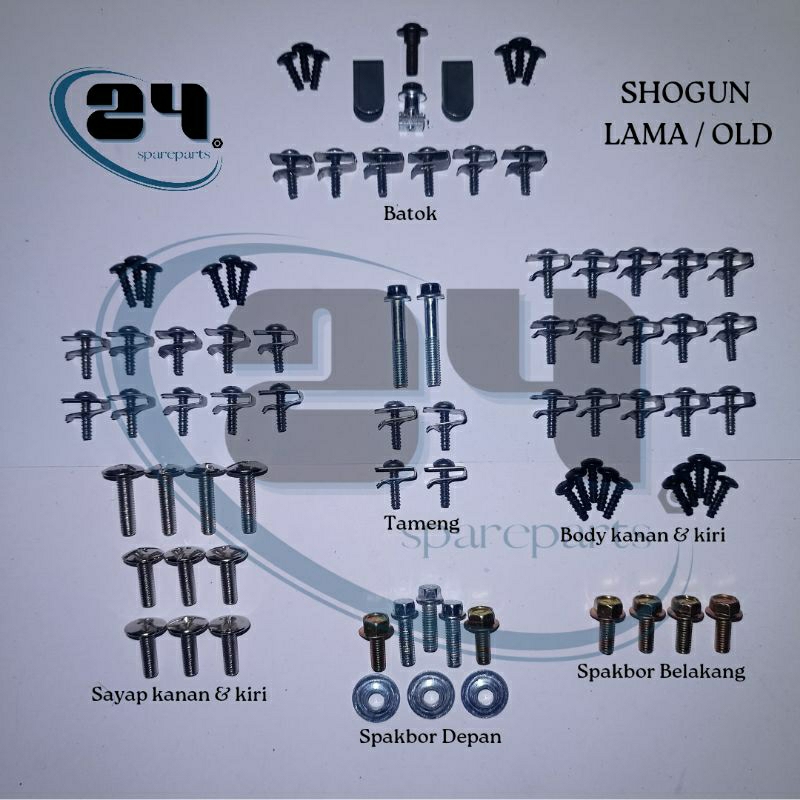 Baut/Baud full set body motor Suzuki Shogun 110