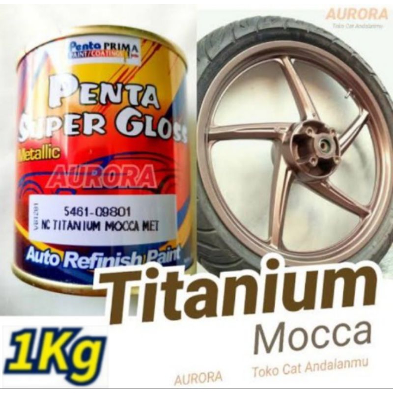 Cat Penta Super Gloss 5461-09801 NC Titanium Mocca Met 1Kg Moka Moca Tua Gelap Metalik Metalic Metal
