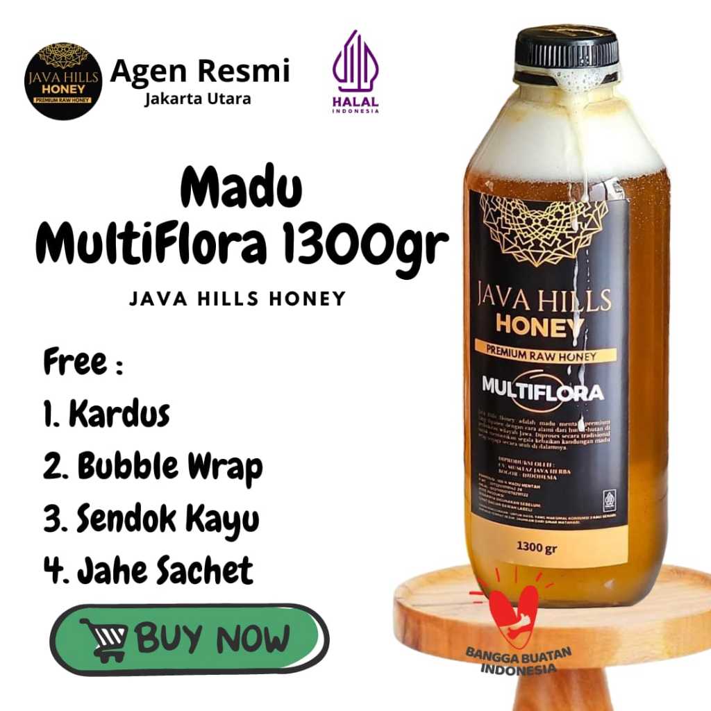 

Madu Asli Multiflora javahills honey premium 100% Alami Pure Natural Raw Honey Minuman Kesehatan COD