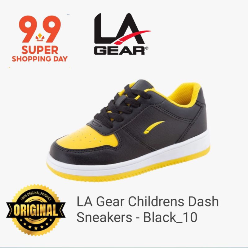 LA Gear Childrens Dash Sneakers - Black_10