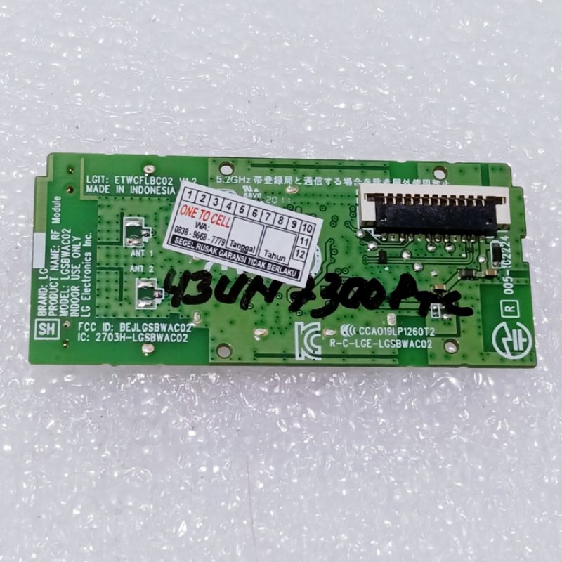 modul Wi-Fi tv lg 43un7300ptc - board wifi tv lg 43un7300ptc
