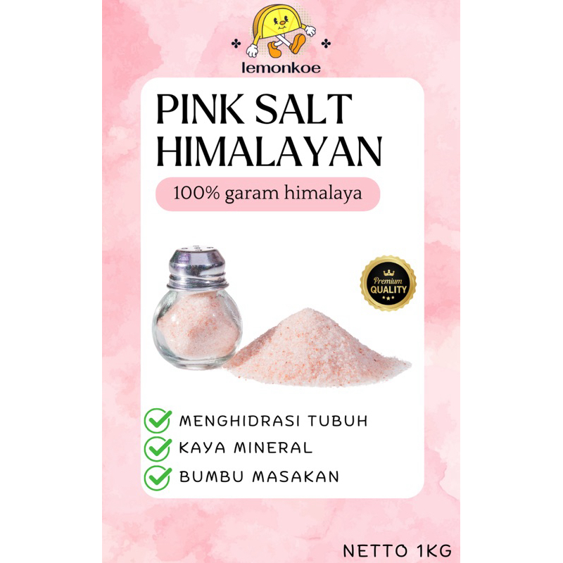 

RB Garam Himalaya Pink Salt Himalayan 1 kg original asli