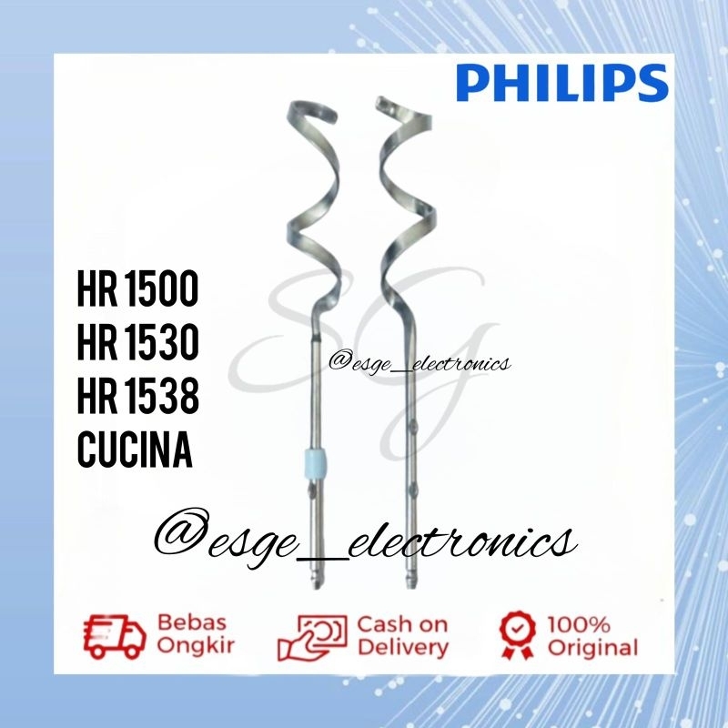 ORIGINAL SET STIK MIXER ULIR PHILIPS SET STICK SPIRAL MIXER PHILIPS HR 1530 HR 1538 HR 1500 CUCINA S