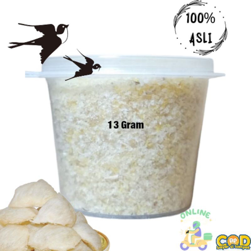 sarang burung walet hacuran/serbuk KOTOR 100% asli. vitamin sarang burung walet