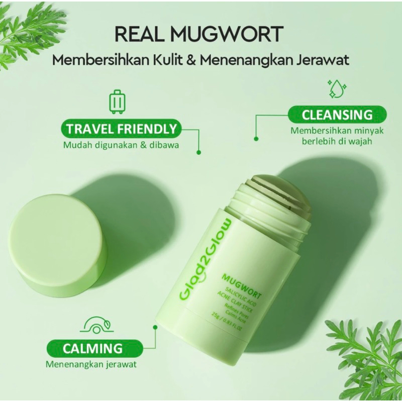 g 2 g clay stick mugwort salicylic acid acne clay stick