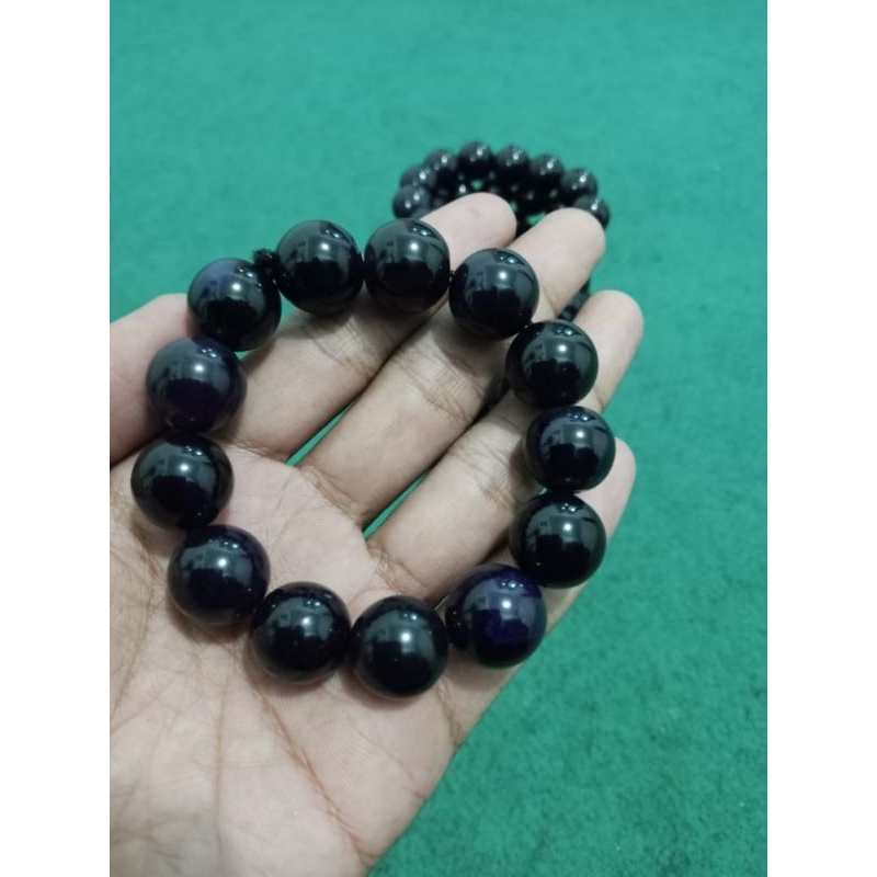 GELANG BATU KECUBUNG WULUNG ASLI UNGU PEKAT