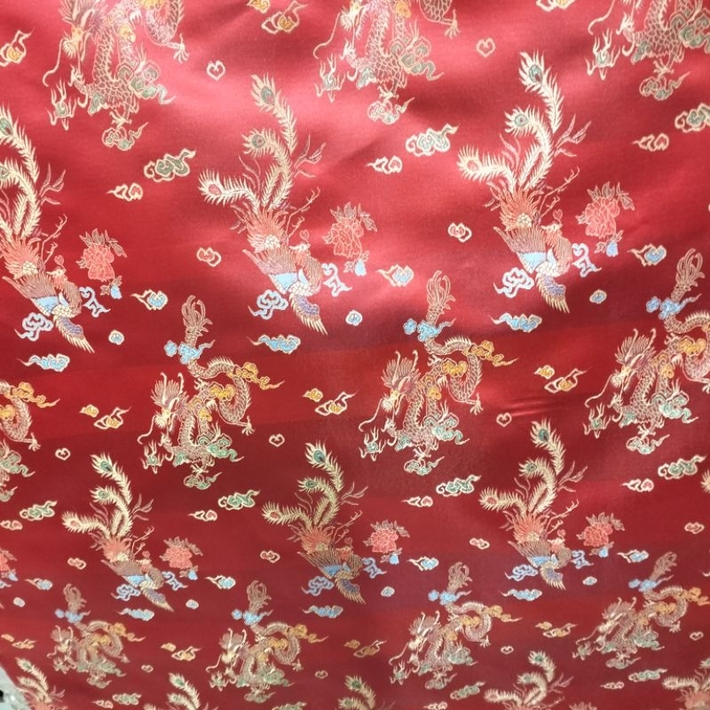 Kain Cheongsam/Kain cheongsam sutra bordir