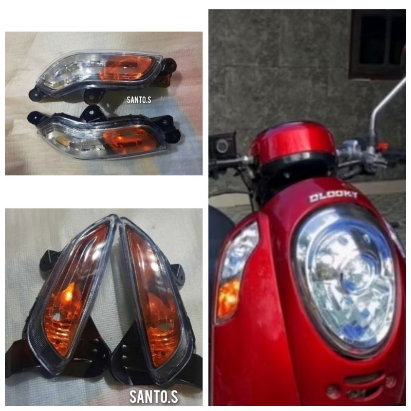 Reflektor Lampu Sein Sen depanHonda Scoopy Fi 2012 2016 Custom