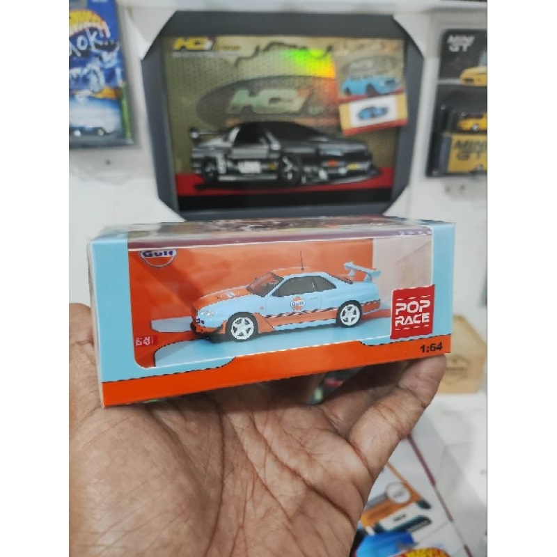 pop race nissan skyline r34 gulf