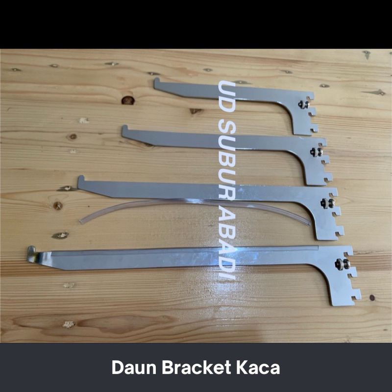 Bracket Kaca Daun Bracket Kaca Penyangga Rak Kaca 15CM-20CM-25CM-30CM-35CM