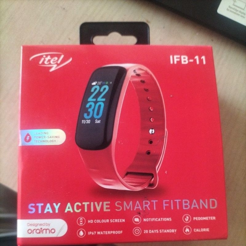 smartwatch jam pintar stay active itel ifb-11 smart fit band