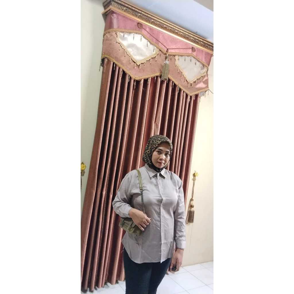 kemeja marsya/kemeja muslim/kemeja kerja wanita rayon twill premium/blues rayon twill premium