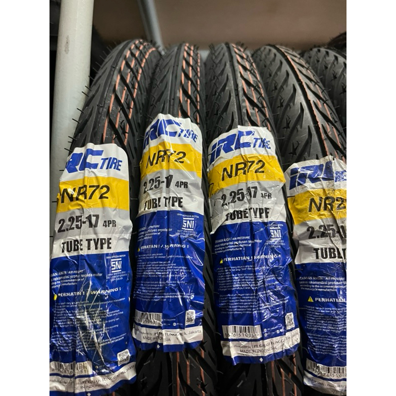 Ban Luar Ring 17 IRC 225-17 NR72 TUBE TYPE (BUKAN TUBELESS)