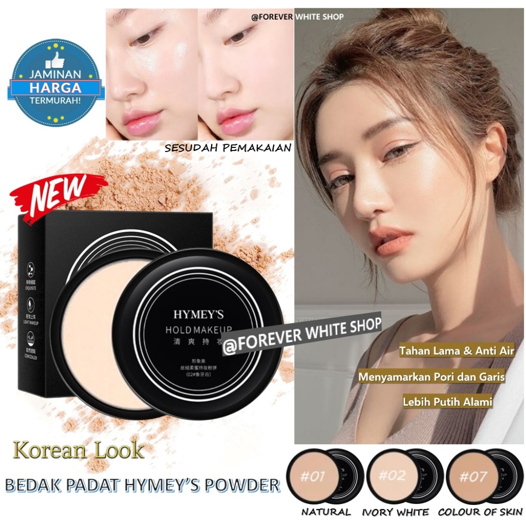 Bedak Glowing Tahan Lama Anti Air Professional Compact Powder FWS / Hymey Bedak Images Beauty Powder