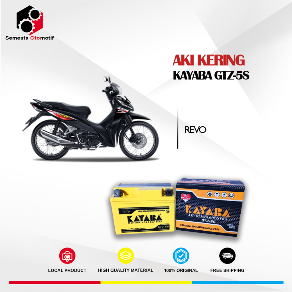Aki Motor Revo KAYABA GTZ5S Aki Kering 100% Original Free Bubble