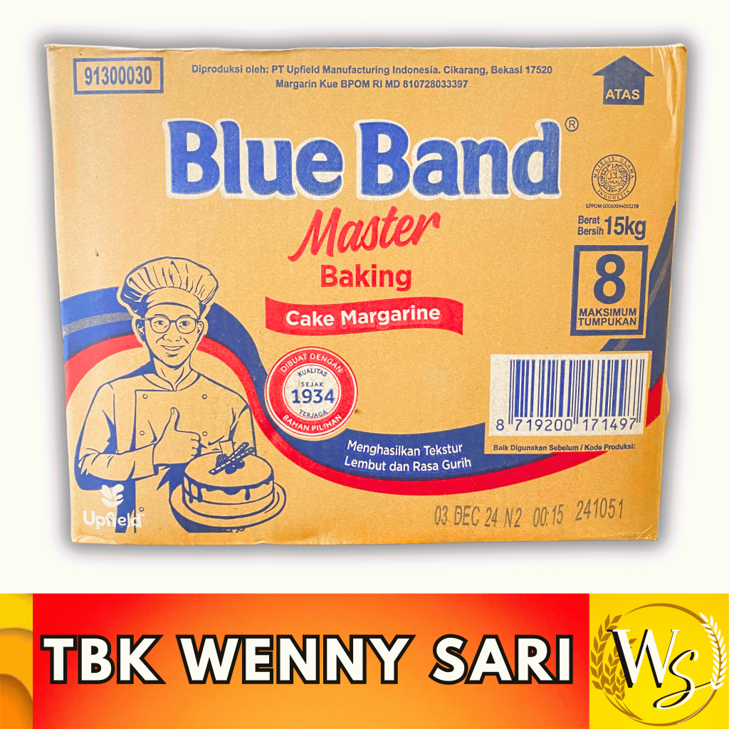 

MARGARINE CAKE BLUE BAND MASTER 15 KG ( KHUSUS PENGIRIMAN INSTANT & CARGO )