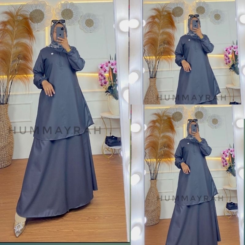 GAMIS KERJA ABU BASAH MELAYU FULL TOYOBO ABU BASAH HITAM PDH ASN