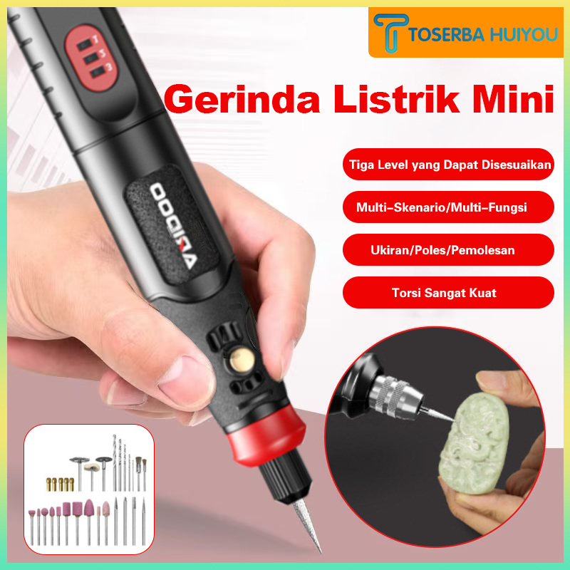 【✅ COD】SOARFLY Bor Mini Grinder Set Mesin Ukir Poles Gerinda Listrik Alat Ukir Grafir/ Alat Ukir Kay