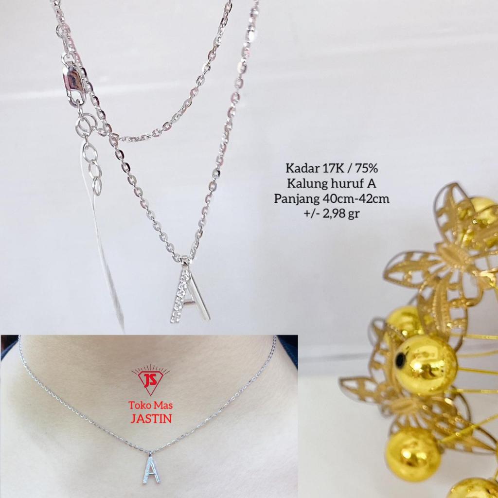 kalung huruf new fashion(AMERO) kadar 17k/750