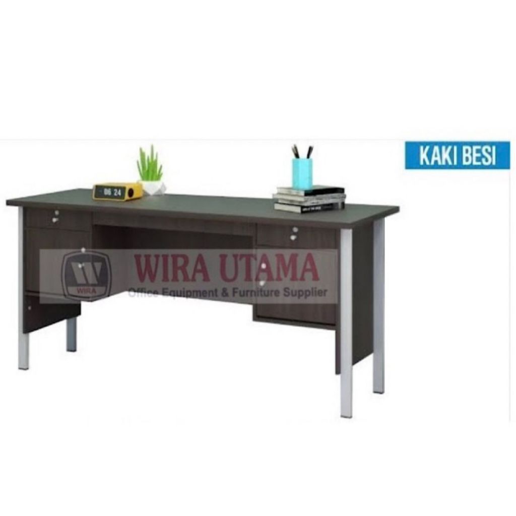 Meja Kaki Besi 1 Biro / Meja Kantor Kaki Besi 1 Biro / Meja Kerja Manager Kaki Besi / MEDAN SUMUT