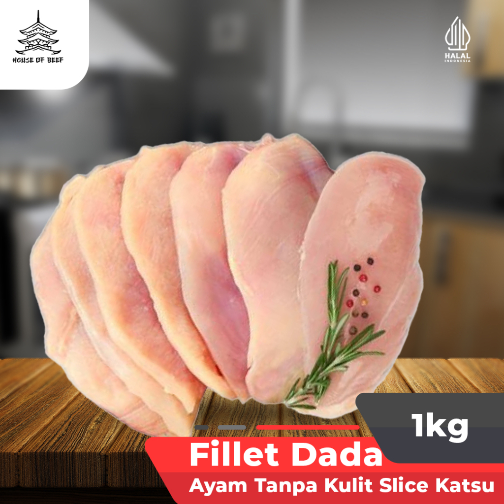 

Dada Ayam Fillet Slice Katsu | Daging Ayam Iris Tebal 1,5 cm